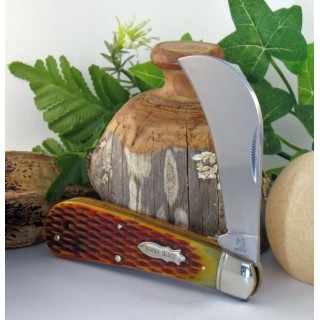 Couteau Serpette Rough Rider Hawkbill Manche Os Lame acier 440 Couteau Serpette RR764 - Livraison Gratuite