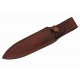 Couteau Damas Flint Lame Acier Damas 256 Couches Manche Os Etui Cuir DM1270 - Livraison Gratuite