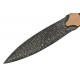 Couteau Damas Flint Lame Acier Damas 256 Couches Manche Os Etui Cuir DM1270 - Livraison Gratuite