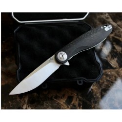 Couteau Beyond EDC Eurus Black Manche Micarta Lame Acier 14C28N Linerlock Clip WSC2104GRY - Livraison Gratuite