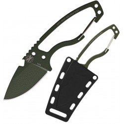 Couteau DPx Gear HEAT Hiker Green Lame Acier Carbone 1095 Manche Mousqueton Etui Kydex USA DPXHTX025 - Livraison Gratuite