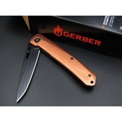 Couteau Gerber Affinity Copper Manche Cuivre/Acier Lame Acier D2 Framelock Clip G1866 - Livraison Gratuite