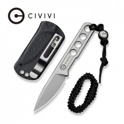 Couteau De Cou CIVIVI Circulus Stonewash Lame Acier 10Cr15CoMoV Etui Kydex CIVC220122 - Livraison Gratuite