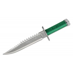 Couteau Rambo First Blood John Rambo Signature Edition Lame Acier 420 Manche Corde Etui Cuir RB9423 - Livraison Gratuite