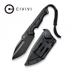 Couteau CIVIVI Maxwell Black Lame Acier D2 Black Tanto Manche G10 Etui Kydex CIVC210401 - Livraison Gratuite