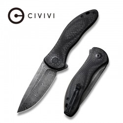 Couteau CIVIVI Synergy 3 Damas Manche G10/FCarbone IKBS Linerlock Clip C20075DDS1 - Livraison Gratuite