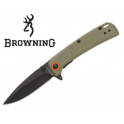 Couteau Browning Buckmark Green Lame Acier D2 Manche Polymer Clip IKBS Linerlock BR0513B - Livraison Gratuite