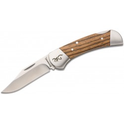 Couteau Browning Sage Creek Small Lame Acier 9Cr14MoV Manche Bois Lockback BR0531B - Livraison Gratuite