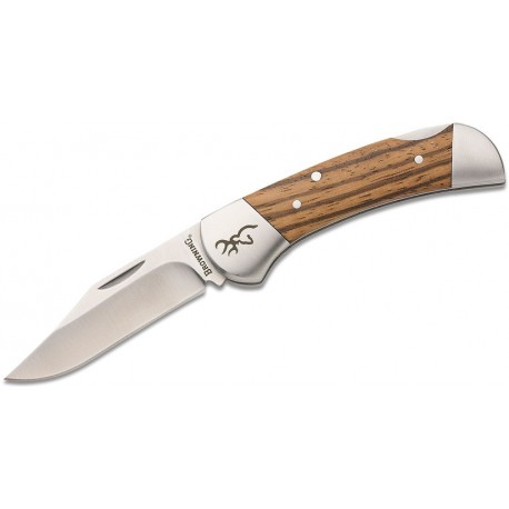 Couteau Browning Sage Creek Small Lame Acier 9Cr14MoV Manche Bois Lockback BR0531B - Livraison Gratuite