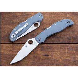 Couteau Spyderco Stretch 2XL Lame Acier CPM-CruWear Manche Gray G10 Lockback Clip Made Japan SC258GPGYCW - Livraison Gratuite