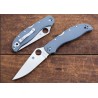 Couteau Spyderco Stretch 2XL Lame Acier CPM-CruWear Manche Gray G10 Lockback Clip Made Japan SC258GPGYCW - Livraison Gratuite