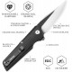 Couteau Trivisa Orion Black Lame Acier D2 Manche G10 IKBS Linerlock Clip TVTY01BDG - Livraison Gratuite