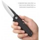 Couteau Trivisa Orion Black Lame Acier D2 Manche G10 IKBS Linerlock Clip TVTY01BDG - Livraison Gratuite