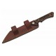 Couteau Celtic Sailor’s Seax Damas Lame 256 Couches Manche Bois Etui Cuir DM1300 - Livraison Gratuite