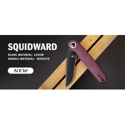 Couteau Kizer Azo Squidward Purple Lame Acier 154CM Manche G10 IKBS Linerlock Clip KIV3604C3 - Livraison Gratuite