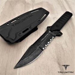 Couteau Takumitak ESCORT Lame Acier D2 Stonewash Manche G10 Etui Kydex TKF213SW - Livraison Gratuite