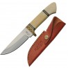 Couteau Celtique Lame Acier Inox Manche Os Etui Cuir PA8036 - Livraison Gratuite