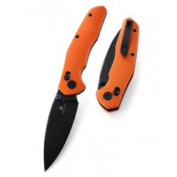 Couteau Bestech Ronan Orange Manche G10 Lame Acier 14C28N Black IKBS Crossbar Lock Clip BTKMK02H - Livraison Gratuite