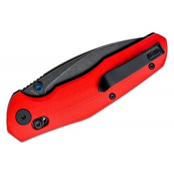 Couteau Bestech Ronan Red Manche G10 Lame Acier 14C28N Black IKBS Crossbar Lock Clip BTKMK02J - Livraison Gratuite