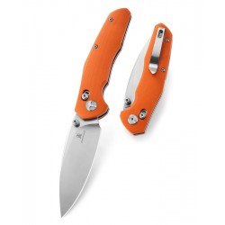 Couteau Bestech Ronan Orange Manche G10 Lame Acier 14C28N Satin IKBS Crossbar Lock Clip BTKMK02C - Livraison Gratuite