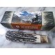 Couteau Marble's Black Stag Jumbo Trapper 2 Lames Acier 440 Manche Os Slip Joint MR471 - Livraison Gratuite