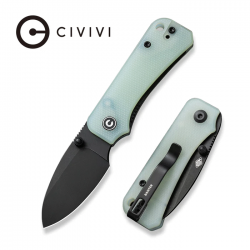 Couteau CIVIVI Baby Banter Jade Lame Nitro-V Manche G10 IKBS Linerlock Clip CIVC19068S8 - Livraison Gratuite