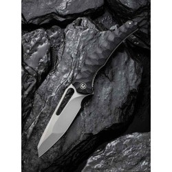 Couteau CIVIVI Spiny Dogfish Black Lame Acier 14C28N Black Manche G10 IKBS Linerlock Clip CIVC220061 - Livraison Gratuite