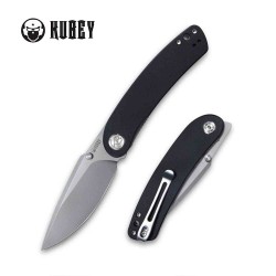 Couteau Kubey Momentum Black Lame Acier Aus-10 Manche G10 IKBS Linerlock Clip KUB344H - Livraison Gratuite