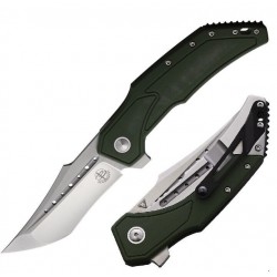 Couteau Begg Knives Astio OD Green Lame Tanto D2 Manche G10/Stainless IKBS Framelock Clip BG007 - Livraison Gratuite