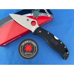 Couteau Spyderco LeafJumper Lame Acier VG10 Leaf Shaped FRN Handles Lockback Clip Japan SC262PBK - Livraison Gratuite