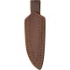 Couteau De Chasse Lame Damas 256 Couches Manche Bois Etui Cuir DM1360 - Livraison Gratuite