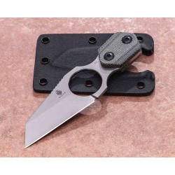 Couteau de Cou Kizer Variable Wharncliffe Lame Acier D2 Manche Micarta Etui Kydex KI1052A1 - Livraison Gratuite