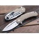 Couteau Begg Knives Bodega Tan Lame Acier D2 Manche G10/Stainless IKBS Framelock Clip BG011 - Livraison Gratuite