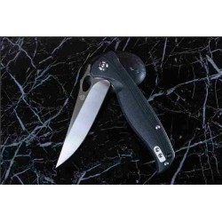 Couteau QSP Gavial Black Manche G10 Lame Acier D2 IKBS Linerlock Clip QS126C - Livraison Gratuite