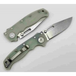 Couteau Demko Knives AD20.5 S35VN Clip Point Jade Manche G10 Lame Acier S35VN Shark Lock IKBS Clip DEM09630 - Livraison Gratuite