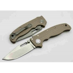 Couteau Demko Knives AD20.5 S35VN Clip Point Tan Manche G10 Lame Acier S35VN IKBS Clip DEM09628 - Livraison Gratuite