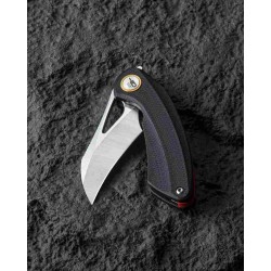 Couteau Bestech Bihai Black Manche G-10 Lame Acier 14C28N IKBS Linerlock Clip BTKG53A1 - Livraison Gratuite