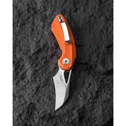 Couteau Bestech Bihai Orange Manche G-10 Lame Acier 14C28N Satin IKBS Linerlock Clip BTKG53B1 - Livraison Gratuite