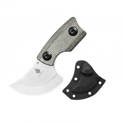 Couteau de Cou Kizer Cutlery Rocker Neck Lame Upswept Acier D2 Manche Micarta Etui Kydex KI1051A1 - Livraison Gratuite