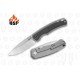 Couteau QSP Puffin Gray Manche Titane/Fibre Carbone Lame Acier S35VN IKBS Framelock Clip QS127E2 - Livraison Gratuie