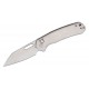 Couteau CJRB Pyrite Wharncliffe Lame Acier AR-RPM9 Satin Manche Acier Button Lock IKBS Clip J1925AST - Livraison Gratuite