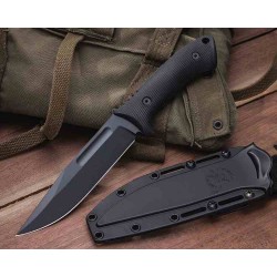 Couteau Spartan Blades Professional Harsey Fighter Lame Acier Carbone 1095 Manche & Etui ABS USA SBSL006BK - Livraison Gratuite