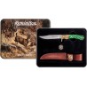 Couteau De Chasse Remington Whitetails Cutover Gift Tin Lame Acier 440 Manche Os Etui Cuir R15717 - Livraison Gratuite