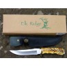 Couteau Elk Ridge Skinner Lame Acier 3Cr13 Manche Abs Etui Cuir ER027 - Livraison Gratuite