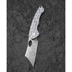 Couteau Bestech Skirmish Black/White Damas Lame Cleaver Manche G10 IKBS Linerlock Clip BTKL07A - Livraison Gratuite