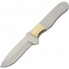 Lot de 3 Lames à Customiser Skinner Drop Point Lame Acier Inox Garde Laiton BL7733 - Livraison Gratuite