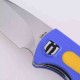 Couteau Shieldon Colibri Blue/Yellow Manche G10 Lame Acier 154CM IKBS Linerlock Clip SHIMT01A - Livraison Gratuite