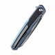 Couteau Kansept Arcus Blue Manche Titane/FCarbone Lame Acier CPM-S35VN IKBS Framelock Clip K1046A1 - Livraison Gratuite