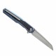 Couteau Kansept Arcus Blue Manche Titane/FCarbone Lame Acier CPM-S35VN IKBS Framelock Clip K1046A1 - Livraison Gratuite