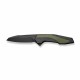 Couteau Civivi Hypersonic OD Green Lame Tanto Reverse Acier 14C28N Manche Acier/G10 IKBS Clip CIVC220111 - Livraison Gratuite